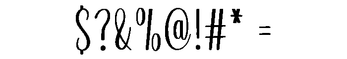 Straight Script Font OTHER CHARS