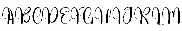 Straight Script Font UPPERCASE