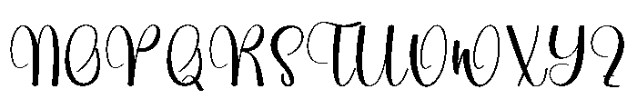 Straight Script Font UPPERCASE