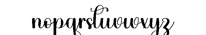 Straight Script Font LOWERCASE