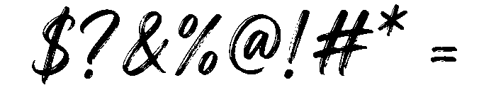 Streaking Regular Font OTHER CHARS