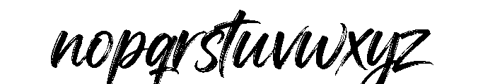 Streaking Regular Font LOWERCASE