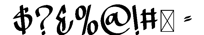 Street Calligraphy Font OTHER CHARS