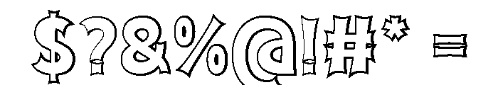 Street Comic Extrude Regular Font OTHER CHARS