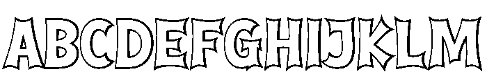 Street Comic Extrude Regular Font UPPERCASE