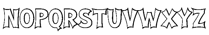 Street Comic Extrude Regular Font LOWERCASE