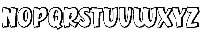 Street Design Extrude Font LOWERCASE
