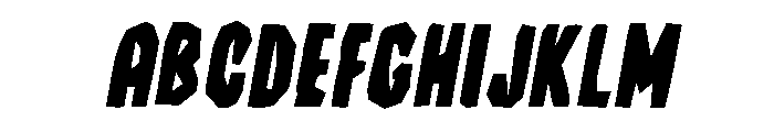 Street Sound Oblique Font UPPERCASE