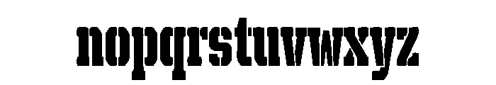 Street Stencil Font LOWERCASE