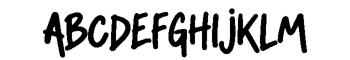 Street Stroke Font UPPERCASE