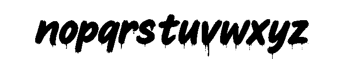 Streetfury Font LOWERCASE