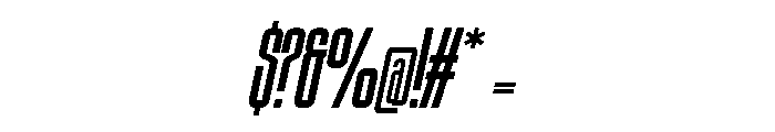 Striker Italic Font OTHER CHARS