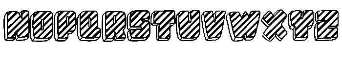 Stripy Cartoon Block By Regular Font UPPERCASE