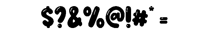 Strong Bubble Regular Font OTHER CHARS