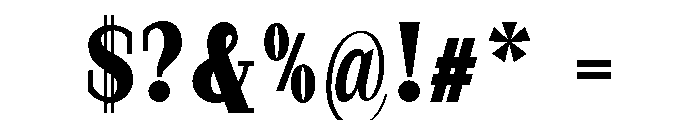 StructRock Black Condensed Font OTHER CHARS
