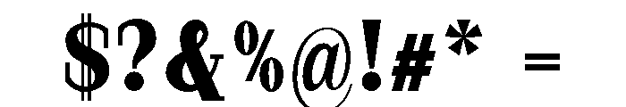 StructRock Black Semi Condensed Font OTHER CHARS