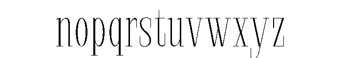 StructRock Thin Condensed Font LOWERCASE