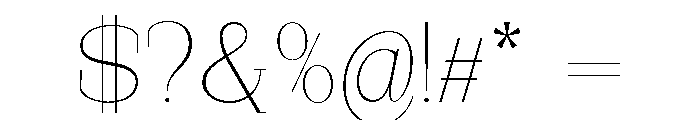 StructRock Thin Expanded Font OTHER CHARS