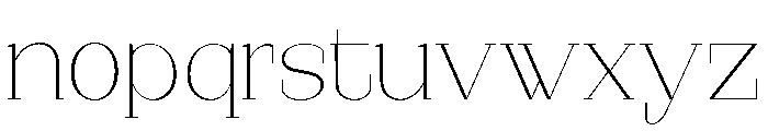 StructRock Thin Expanded Font LOWERCASE
