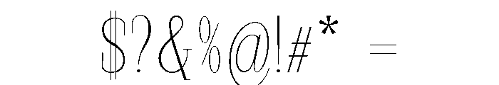 StructRock Thin Semi Condensed Font OTHER CHARS