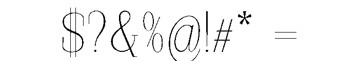 StructRock Thin Font OTHER CHARS