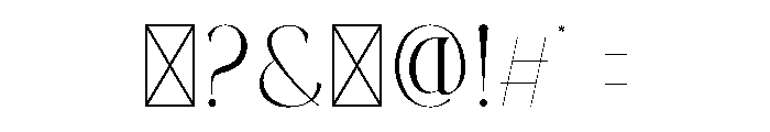 Stunder Font OTHER CHARS