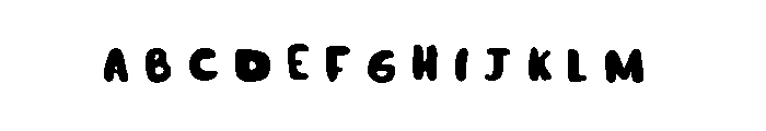 Stupidly Cute Font UPPERCASE