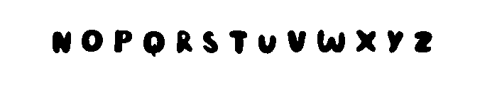 Stupidly Cute Font UPPERCASE