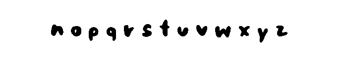 Stupidly Cute Font LOWERCASE