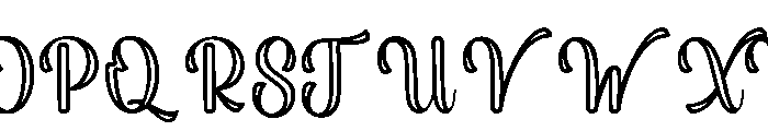 Stylish Alphabet Outline Reg Font UPPERCASE