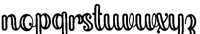 Stylish Alphabet Outline Reg Font LOWERCASE