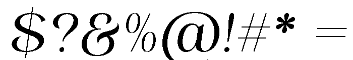 Stylish Average Italic Font OTHER CHARS