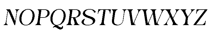 Stylish Average Italic Font UPPERCASE