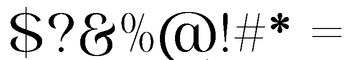 Stylish Average Regular Font OTHER CHARS