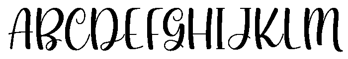 Stylish Handwriting Script Font UPPERCASE