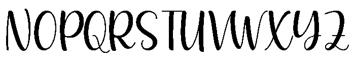 Stylish Handwriting Script Font UPPERCASE
