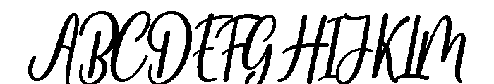 Stylish Handwritten Regular Font UPPERCASE