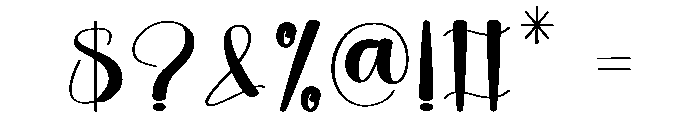 Stylish Peaceful Font OTHER CHARS