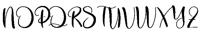 Stylish Silhouette Font UPPERCASE