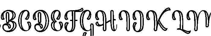 StylishAlphabetOutline-Reg Font UPPERCASE