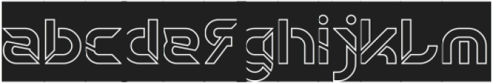 STRIKE FORCE-Hollow-Inverse otf (400) Font LOWERCASE