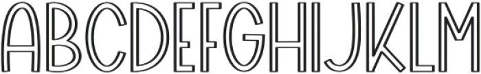 Stacked  Outline Regular otf (400) Font UPPERCASE
