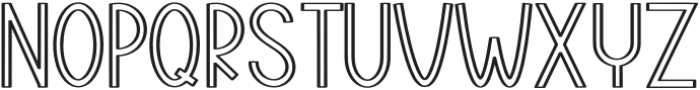 Stacked  Outline Regular otf (400) Font UPPERCASE