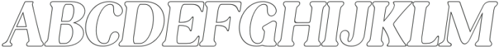 Stagina Outline Italic Regular otf (400) Font UPPERCASE