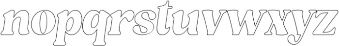 Stagina Outline Italic Regular otf (400) Font LOWERCASE