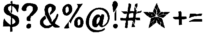 Stained Glass Regular otf (400) Font OTHER CHARS