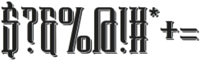 Stainless Steel Shadow otf (400) Font OTHER CHARS