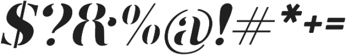 Stamcil Italic otf (400) Font OTHER CHARS