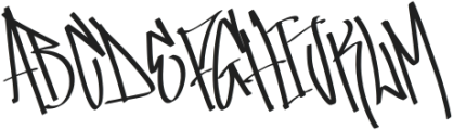 Standerik Graffiti Font Regular otf (400) Font UPPERCASE