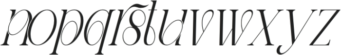 Staresso Regular Italic otf (400) Font LOWERCASE